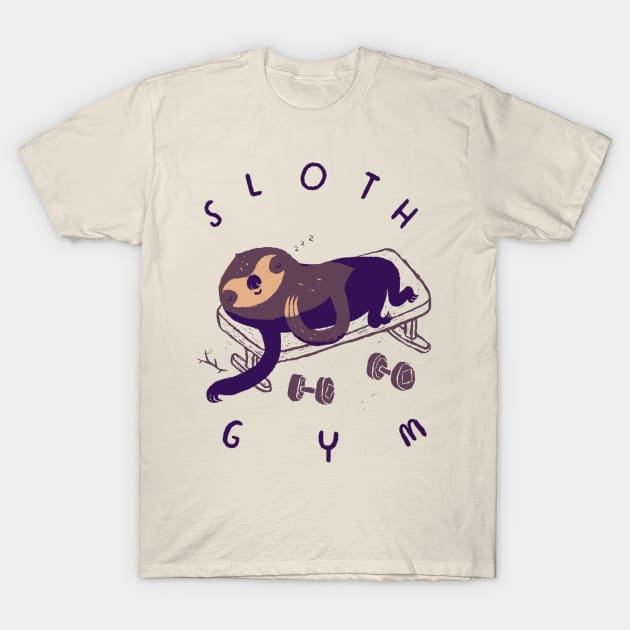 sloth gym T-Shirt by crackdesign